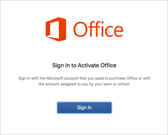 office for mac 365 is asking me to activate my subscription