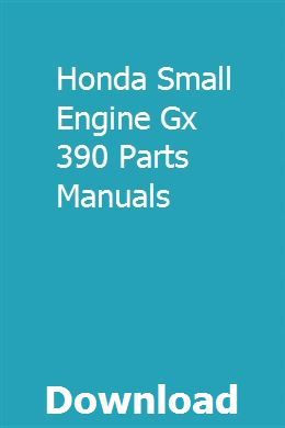 honda gx 390 service manual download